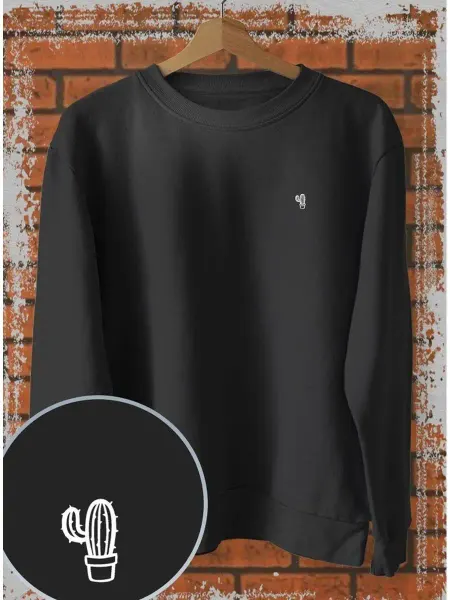 Minimal Trend Свитшот кактус растения цветы