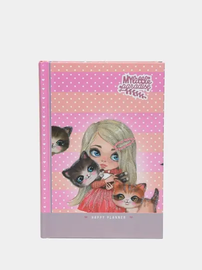 Блокнот "HAPPY PLANNER", 70г, 7БЦ, мат.лам., выб.лак, глиттер, 135х197мм, 96л, диз.21473