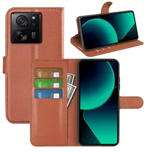 Чехол-книжка PRESTIGE с функцией подставки для Xiaomi 13T (Pro) (коричневый)