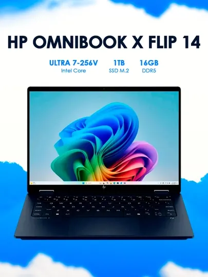 Ноутбук HP OmniBook X Flip 14 Ultra 7 16GB 1TB 2K Touch