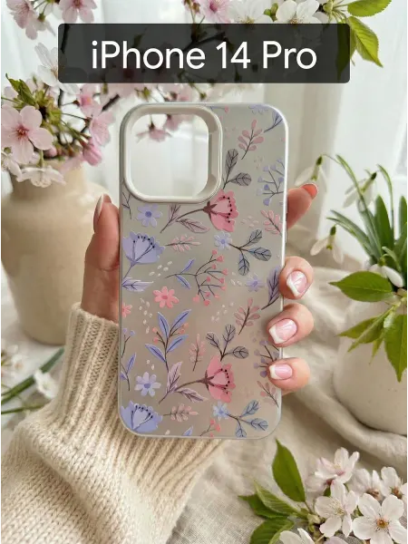 Good Luck Clover Чехол на iphone 14 pro max Цветочный Принт (3)