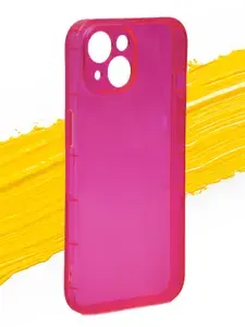 Чехол для Apple iPhone 14 Plus / чехол на айфон 14 плюс с полной защитой камер прозрачный розовый