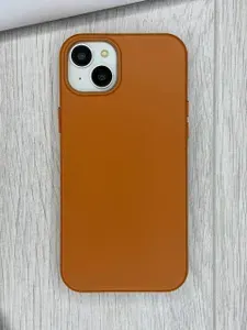 Кожаный чехол MagSafe для iPhone 14 Plus / Leather Case with MagSafe для Айфон 14 Плюс / GOLDEN BROWN / КОРИЧНЕВЫЙ ЗОЛОТОЙ
