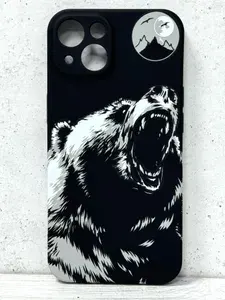 Светящийся чехол-накладка для Iphone 14 / Айфон 14 LUXO/KAWS/ с флуоресцентным рисунком