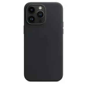 Кожаный чехол для iPhone 14 Pro Max Красный с поддержкой MagSafe, чехол на айфон 14 про макс с защитой камеры