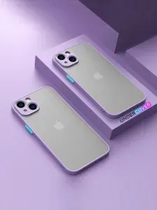 Матовый чехол для iPhone 14 с защитой камеры, сиреневый / Светло-фиолетовый чехол на айфон 14 с покрытием Soft Touch