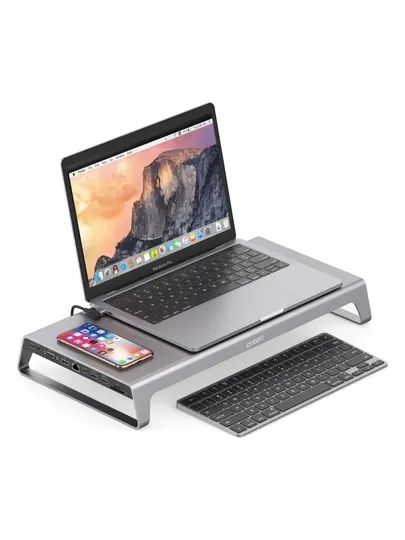 Док-станция USB-C Onten с подставкой для ноутбука, 4K HDMI, VGA, USB 3.0, RJ45, PD 100W