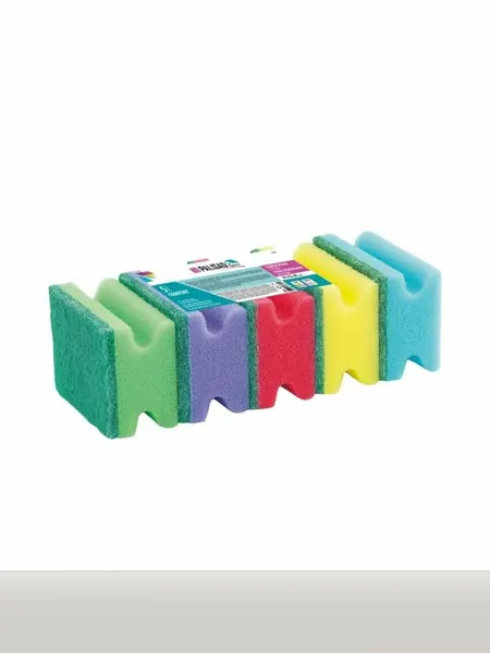 Губки для посуды профильные Comfort, 87 x 65 x 40 мм, 5 шт, Home Palisad, 923575