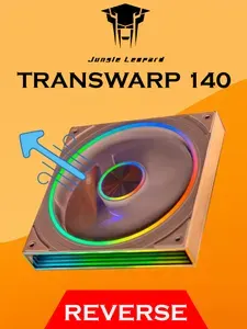 Корпусный вентилятор для компьютера Jungle Leopard Transwarp 140мм ARGB, белый реверсивный кулер для пк, эффект бесконечности.