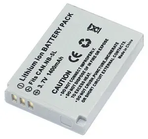 Аккумулятор для фотоаппарата Кэнон NB-5L, 3.7V, 1400mAh, код mb077138