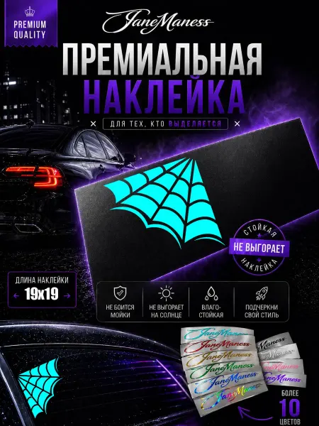 Janemaness Виниловая наклейка на авто Паутина