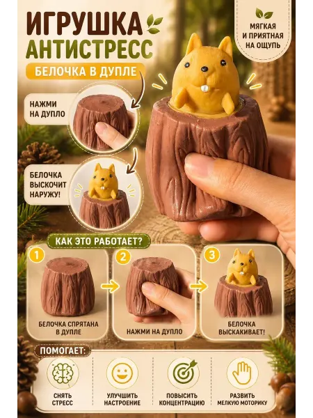 JOYTOY Игрушка-антистресс выскакивающим зверьком. Фуфлик