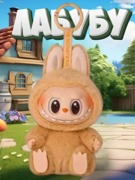 Товары для детей Мягкая игрушка брелок Лабубу LABUBU оригинальный цвет