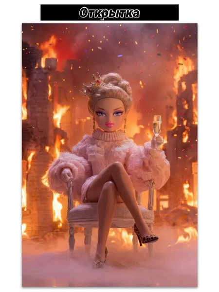 Postcards Открытка поздравительная для подруги кукла братс