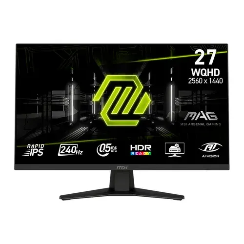 MSI 27" Монитор MAG 274QF X24 27" 240Hz, Rapid IPS, 2560 х 1440 (274QF X24), IPS, 2560x1440 2K, 240 Гц, черный