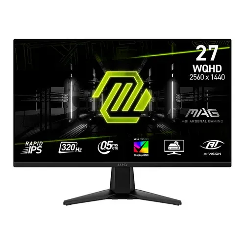 MSI 27" Монитор MAG 275QF X32 27" 320Hz, Rapid IPS, 2560 x 1440 WQHD (275QF X32), IPS, 2560x1440 2K, 320 Гц, черный