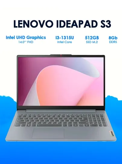 Ноутбук Lenovo IdeaPad Slim 3 14IRU8 — i3‑1315U | 8GB | 512GB SSD | 14″ FHD