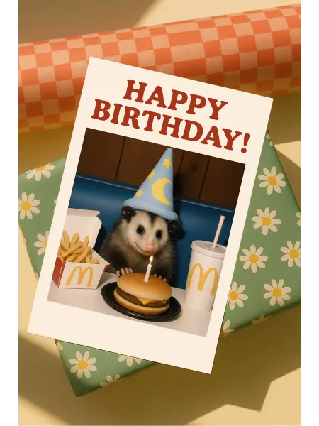 Открытка «HAPPY BIRTHDAY»