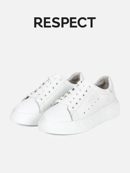 RESPECT Кеды женские белые на платформе