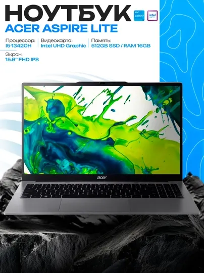 Ноутбук Acer Aspire Lite AL15-72P i5-13420H 16GB 512GB 15.6 FHD