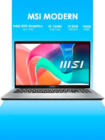 Ноутбук MSI Modern 15 F13MG-898XUZ i5-1334U 16GB 512GB 15.6 FHD Silver