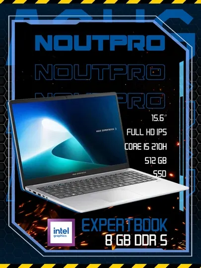 Ноутбук Asus Expertbook Core 5 210H 15.6 FHD IPS RAM 8 GB DDR5 / 512GB SSD