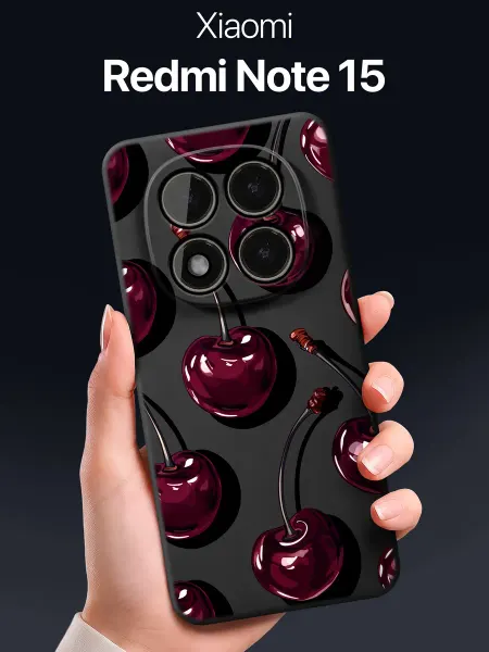 SCDesign Чехол на Redmi Note 15 4G и 5G с вишнями