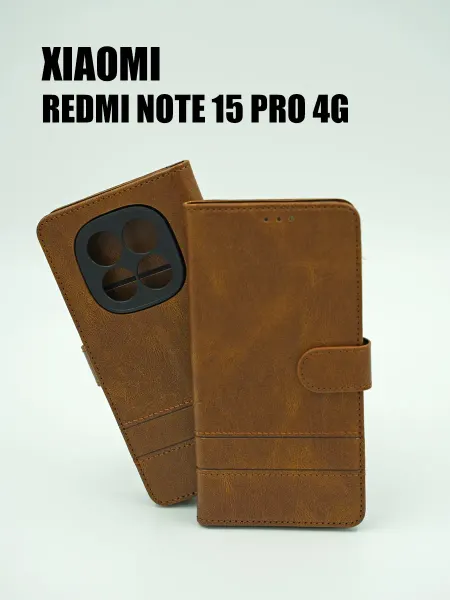 Not typical Чехол на Redmi Note 15 Pro 4G книжка коричневый