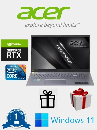Ноутбук ACER A515-57G-59VY I5-1235U 8GB 512GB RTX2050 4GB 15.6 FHD IPS STEEL GRAY