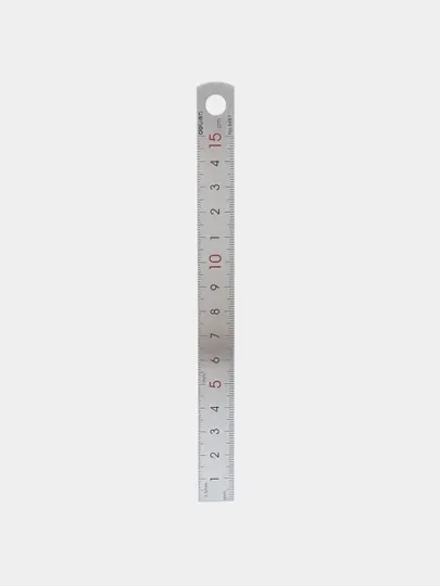 Линейка металлическая 15 см, Deli 8461