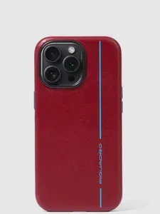 Чехол Piquadro для Apple iPhone 15 Pro Blue Square красный (AC6438B2/R)