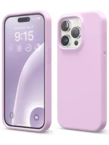 Чехол Elago Soft silicone на Apple iPhone 15 Pro / для Айфон 15 Про силиконовый с покрытием Soft-touch, защитой камеры, лиловый