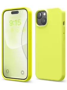 Чехол Elago Soft silicone на Apple iPhone 15 / для Айфон 15 силиконовый с покрытием Soft-touch, защитой камеры, ярко-желтый