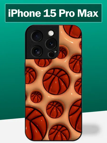 BestSalesMan Чехол на iPhone 15 Pro Max баскетбольный мяч