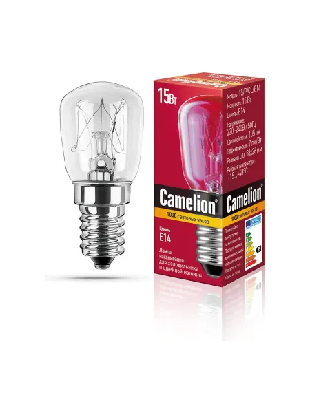 CAMELION Лампа накаливания для холодильников MIC 15 P CL E14