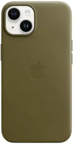 Кожаный чехол MagSafe для iPhone 15 Plus / Анимация NFC / Leather Case with MagSafe для Айфон 15 Плюс , Taupe / Серо-Коричневый