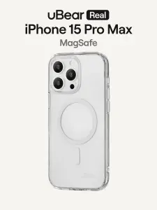 Чехол для iPhone 15 Pro Max uBear Real Mag Case, MagSafe совместимый, усиленный