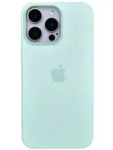 Чехол SILICONE CASE для смартфона IPHONE 15 PRO MAX с MagSafe, силиконовый чехол с NFC, цвет Пастельно-мятный (Soft Mint)