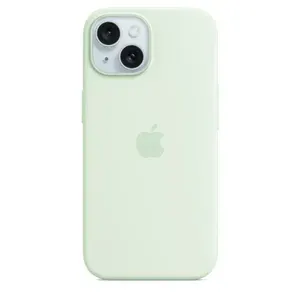 Чехол MagSafe для IPhone 15 силиконовый / Silicone case with MagSafe на Айфон 15 / Soft Mint