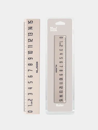 Линейка Nusign Deli ENS096-White, 15 см