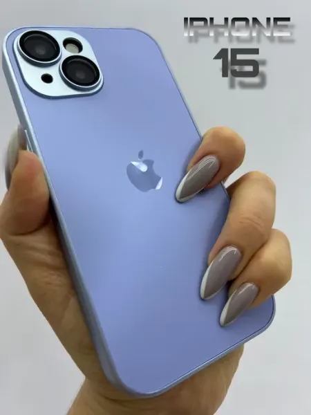GreenQueen Чехол на iphone 15 стеклянный матовый