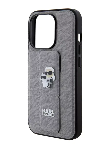 Karl Lagerfeld Чехол на iPhone 15 Pro Max с подставкой GripStand PU