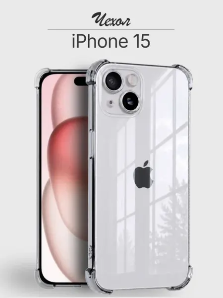 Мобимания Чехол iPhone 15 прозрачный противоударный