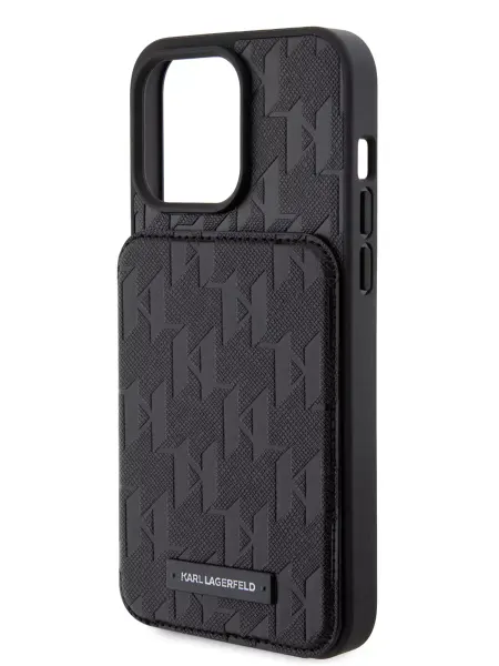 Karl Lagerfeld Чехол на iPhone 15 Pro Max с картхолдером PU Saffiano Stand