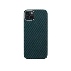 Чехол Kevlar для iPhone 15 Plus, синий