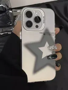 Чехол на айфон 15 про макс / IPHONE 15 PRO MAX белый с принтом Знаки звездного света противоударный