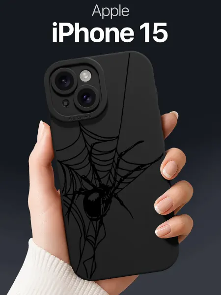 SCDesign Чехол на iPhone 15 с пауком