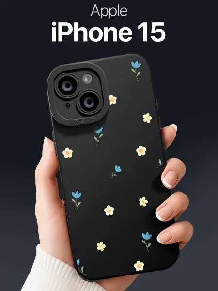 SCDesign Чехол на iPhone 15 с ромашками