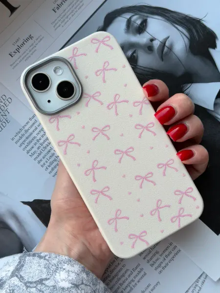 VAcase Чехол на iphone 15 с бантиками