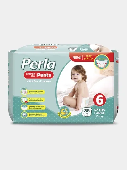 Детские трусики-подгузники Perla Pants Extra Large 6, 15+ кг, 36 шт